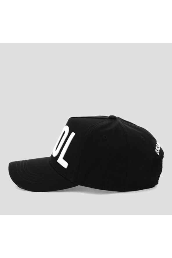 DSQUARED2 Czarna czapka z daszkiem cool cap