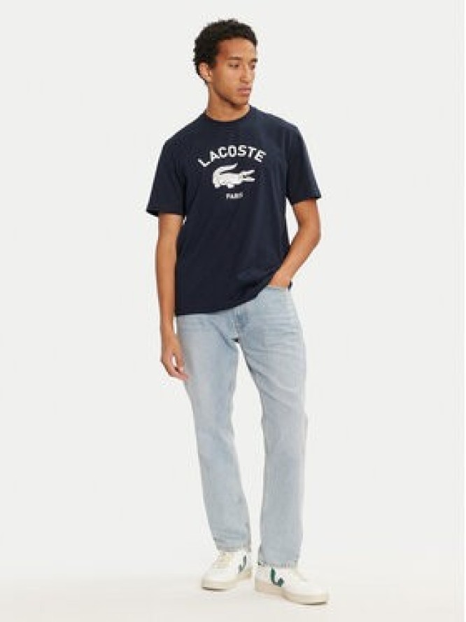 Lacoste T-Shirt TH2733 Granatowy Classic Fit