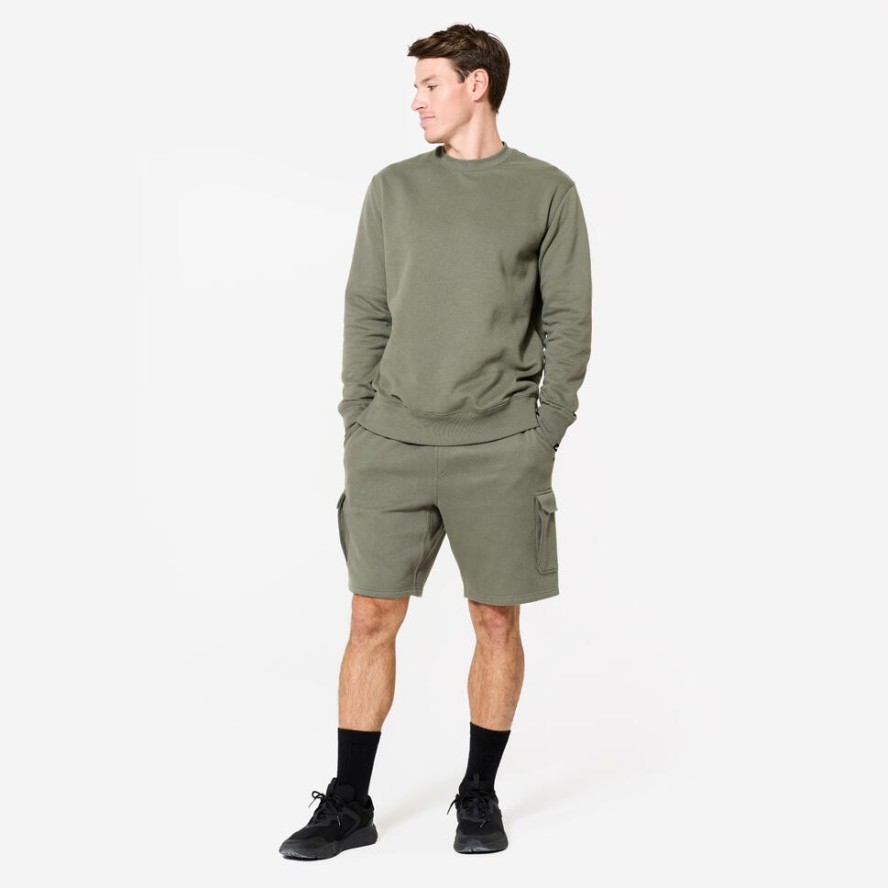 Spodenki fitness męskie cargo - khaki