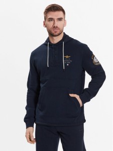 Aeronautica Militare Bluza 231FE1750F488 Granatowy Regular Fit