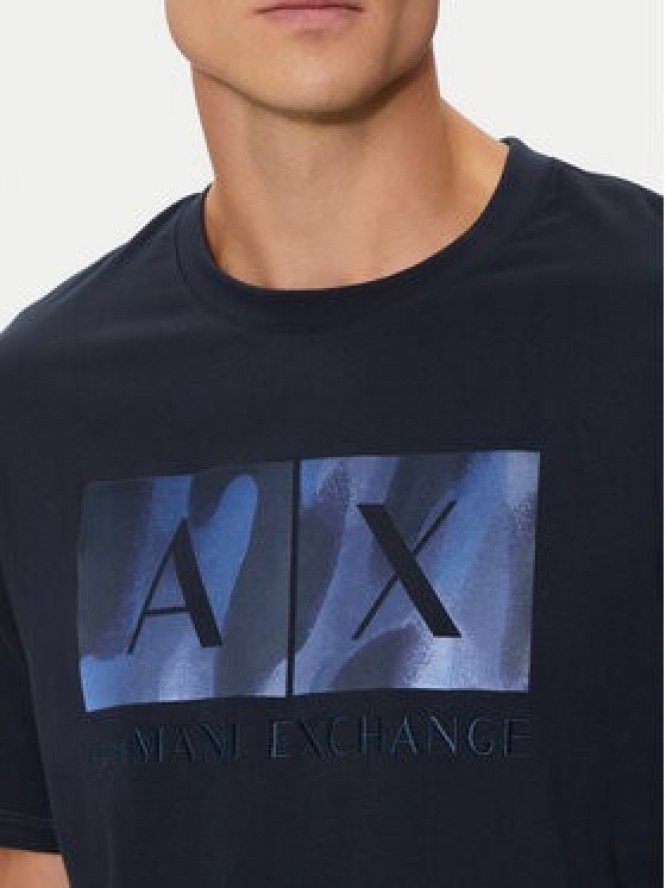 Armani Exchange T-Shirt 6DZTHF ZJH4Z 1510 Granatowy Regular Fit