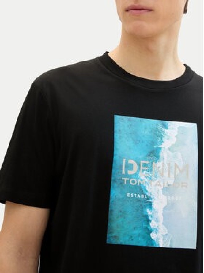 Tom Tailor Denim T-Shirt 1042045 Czarny Regular Fit