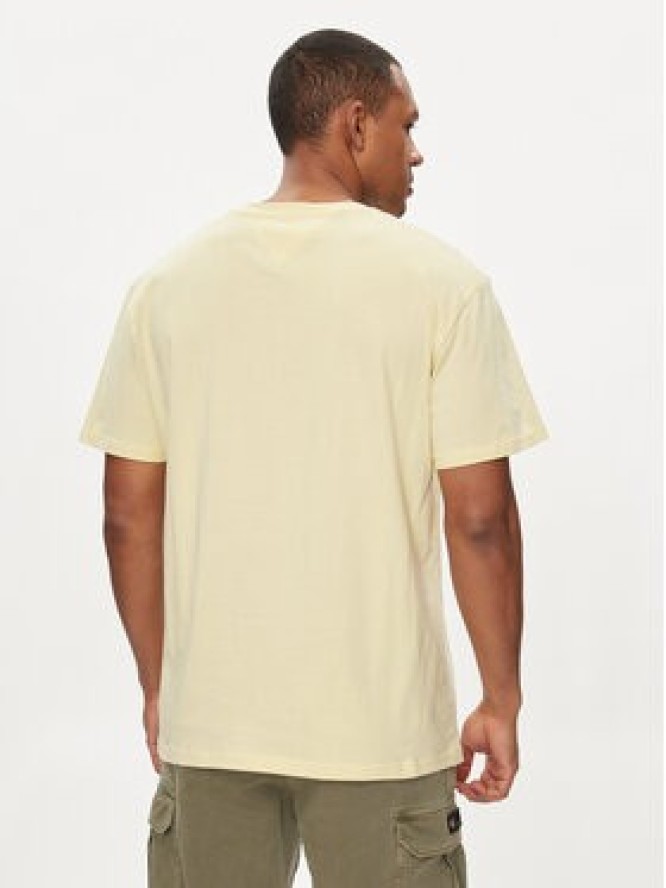 Tommy Jeans T-Shirt Linear Logo DM0DM17993 Żółty Regular Fit