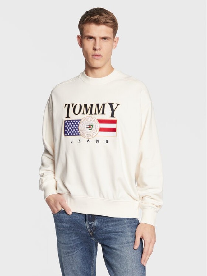 Tommy Jeans Bluza Luxe DM0DM15717 Écru Regular Fit