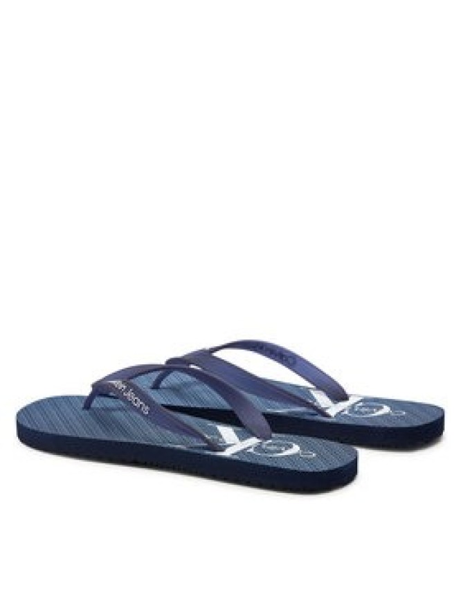 Calvin Klein Jeans Japonki Beach Sandal Glossy YM0YM00952 Granatowy