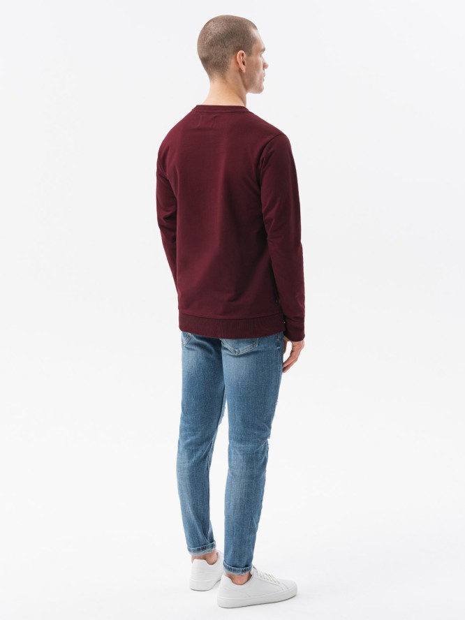 Bluza męska z lampasem - burgundowa V5 B1279 - XL