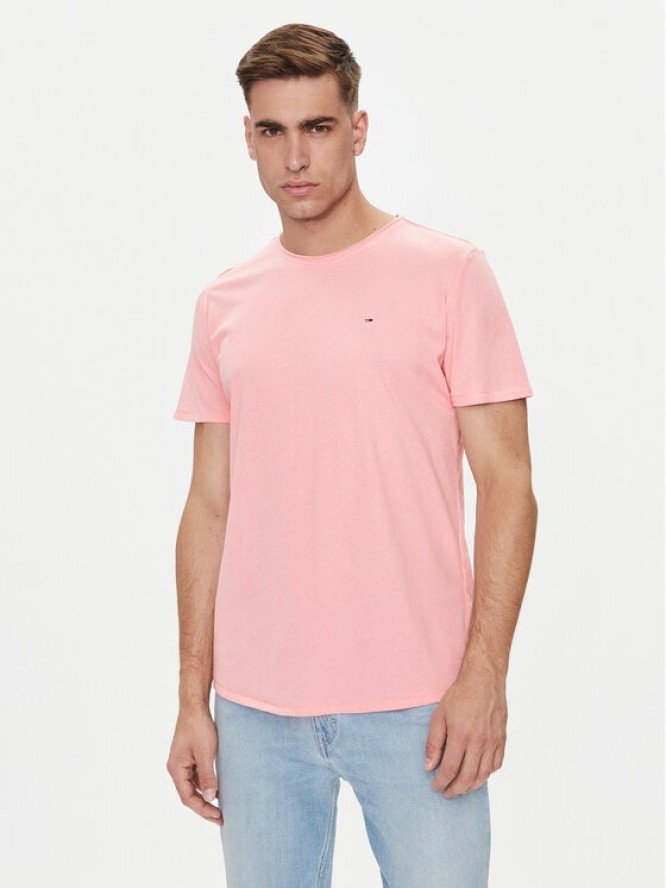 Tommy Jeans T-Shirt Jaspe DM0DM09586 Różowy Slim Fit