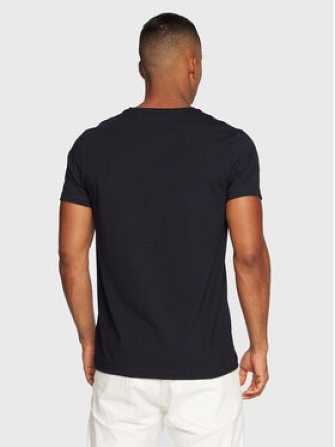 Tommy Hilfiger T-Shirt Core Stretch MW0MW27540 Granatowy Slim Fit