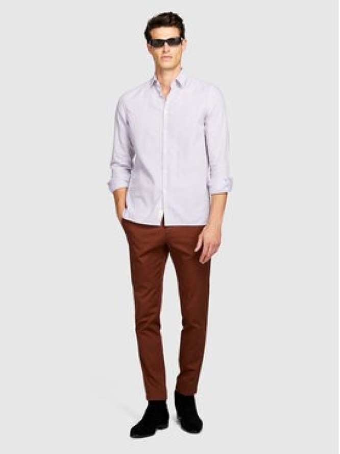 Sisley Chinosy 4AIHSF021 Brązowy Slim Fit