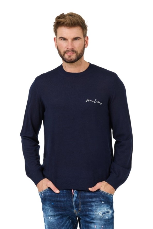 ARMANI EXCHANGE Granatowy sweter Jumpers