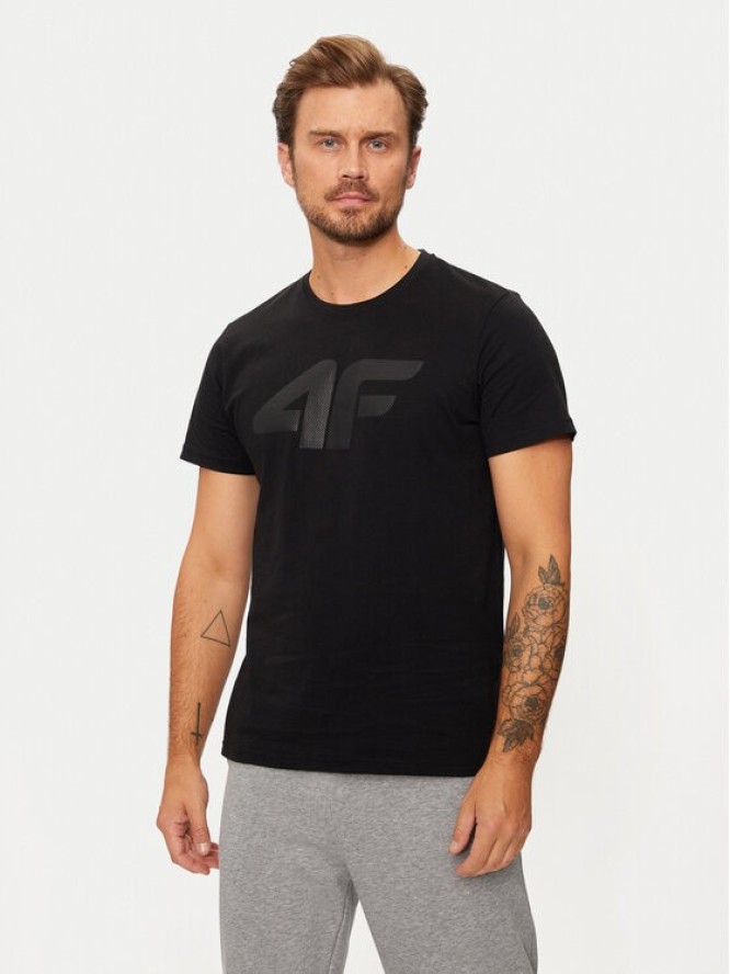 4F T-Shirt 4FWMM00TTSHM1844 Czarny Regular Fit