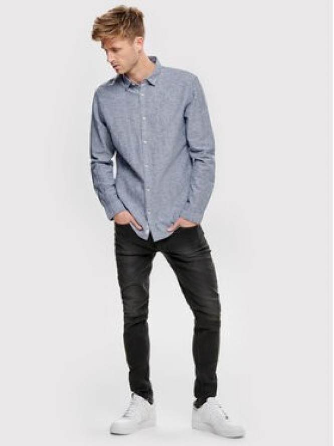 Only & Sons Koszula Caiden 22012321 Niebieski Slim Fit