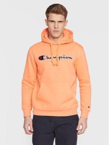 Champion Bluza Script Logo Embroidery 217858 Pomarańczowy Regular Fit