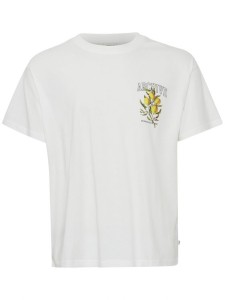Solid T-Shirt 21107784 Biały Regular Fit