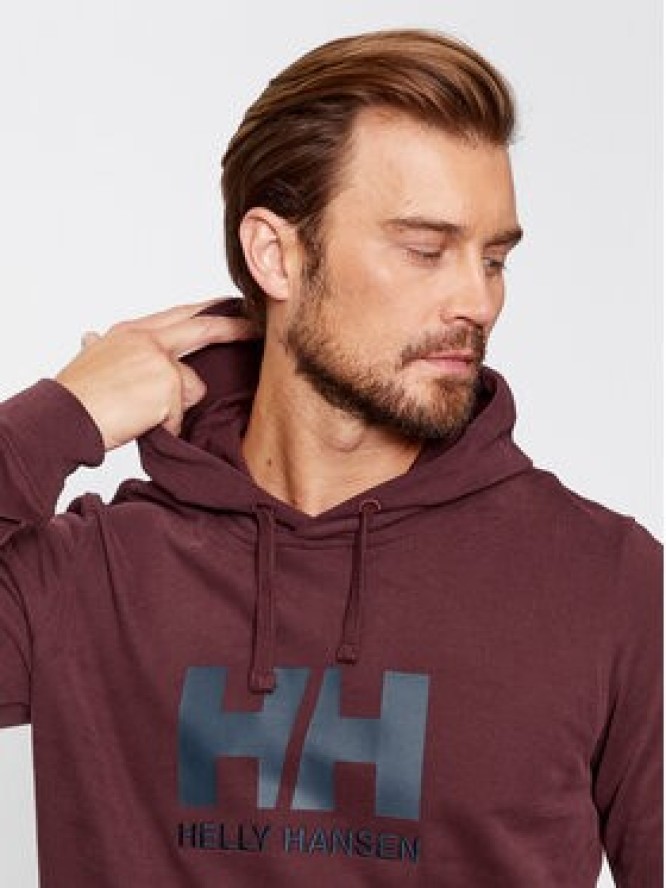 Helly Hansen Bluza Logo 33977 Bordowy Regular Fit