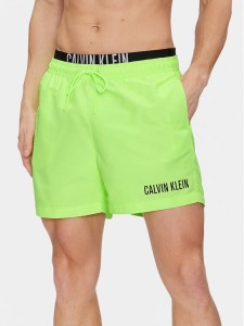 Calvin Klein Swimwear Szorty kąpielowe KM0KM00992 Zielony Regular Fit