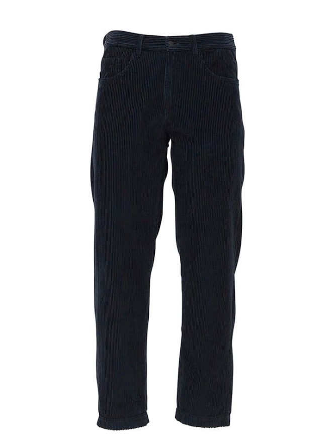 MAZINE Spodnie sztruksowe "Conlin" w kolorze czarnym rozmiar: L