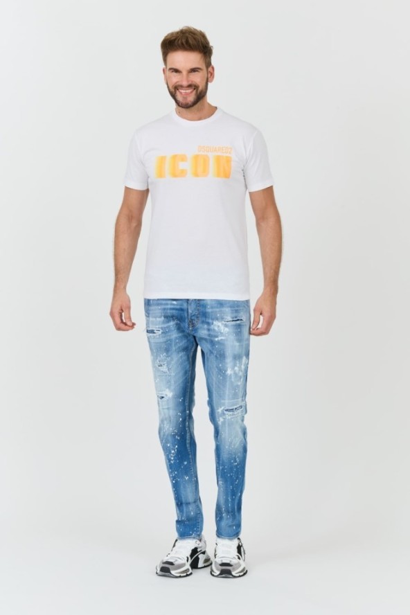 DSQUARED2 Biały t-shirt Icon Blur Cool Fit Tee