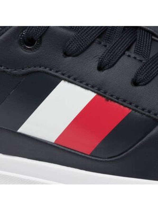 Tommy Hilfiger Tenisówki Core Stripes Vulc Leather FM0FM04140 Granatowy