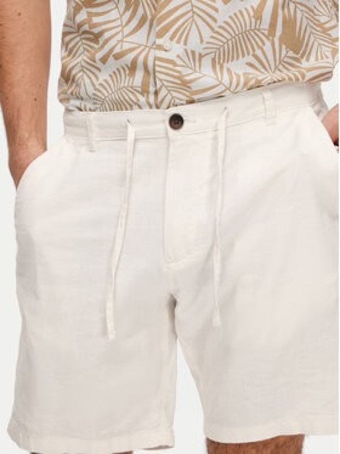 Selected Homme Szorty materiałowe Brody 16087638 Écru Regular Fit