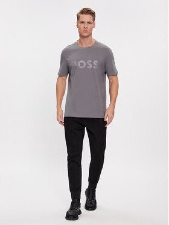 Boss T-Shirt Mirror 1 50506363 Szary Regular Fit