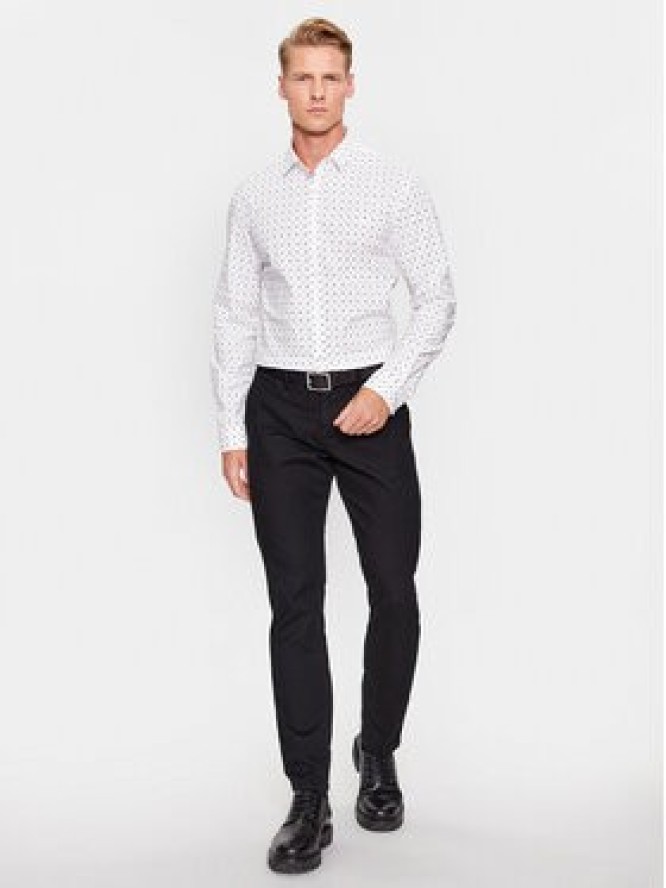 Guess Koszula M3BH55 W8BX1 Biały Slim Fit