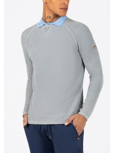 Timezone Sweter w kolorze szarym rozmiar: L