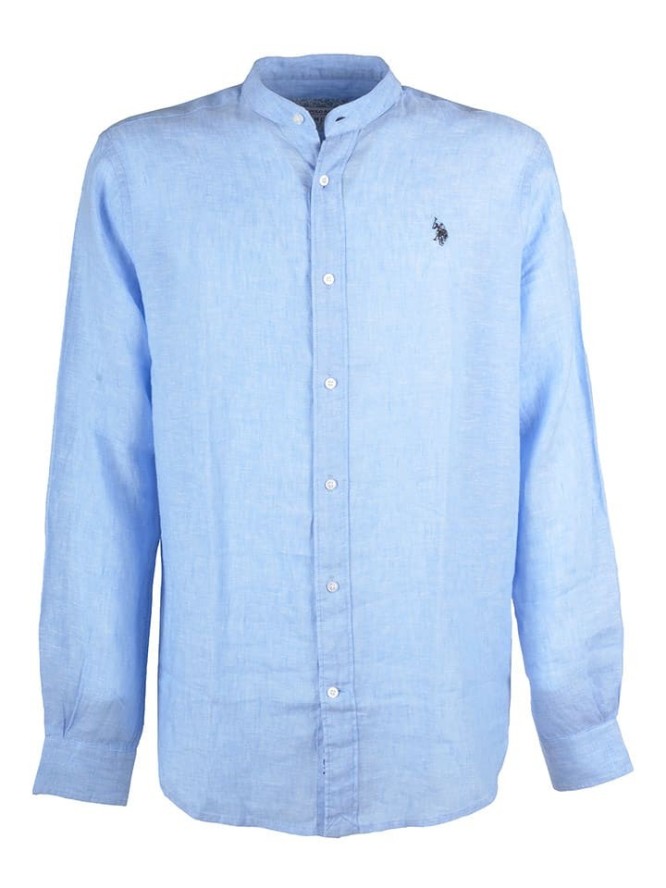 U.S. Polo Assn. Lniana koszula - Regular fit - w kolorze błękitnym rozmiar: XL
