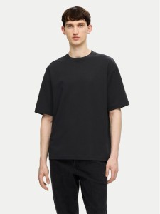 Selected Homme T-Shirt 16094143 Czarny Loose Fit