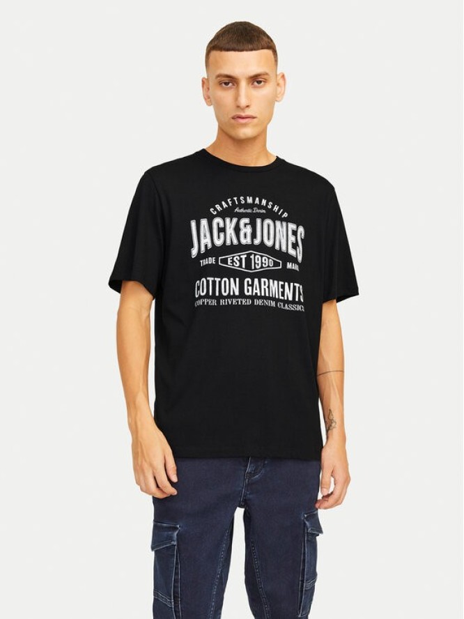 Jack&Jones T-Shirt Jeans 12256779 Czarny Standard Fit