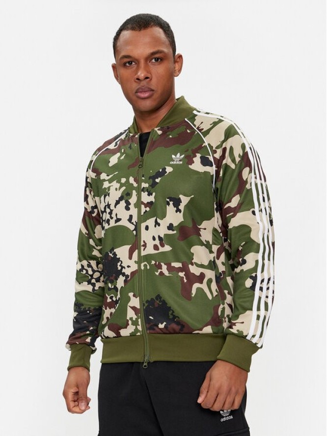 adidas Bluza Camo SSTR IS0253 Zielony Regular Fit