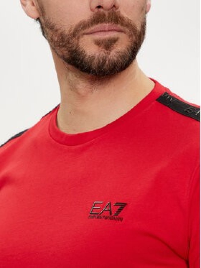 EA7 Emporio Armani T-Shirt 3DPT35 PJ02Z 1461 Czerwony Regular Fit