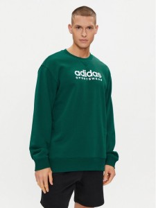 adidas Bluza All SZN Fleece Graphic IJ9440 Zielony Loose Fit