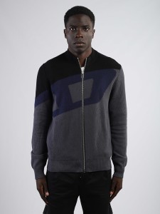 Diesel Clothes Sweter w kolorze szaro-czarno-granatowym rozmiar: XXL