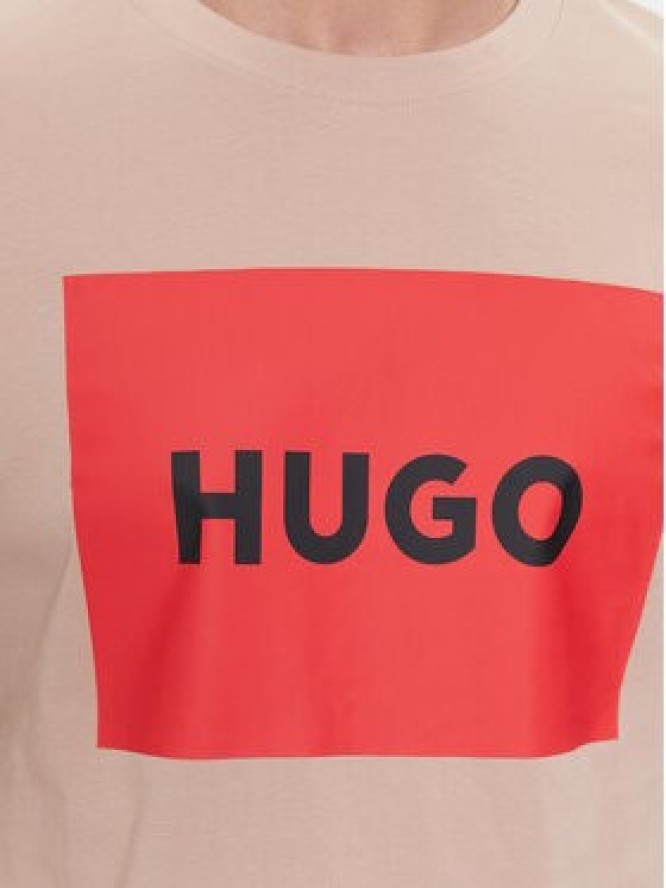 Hugo T-Shirt Dulive222 50467952 Beżowy Regular Fit