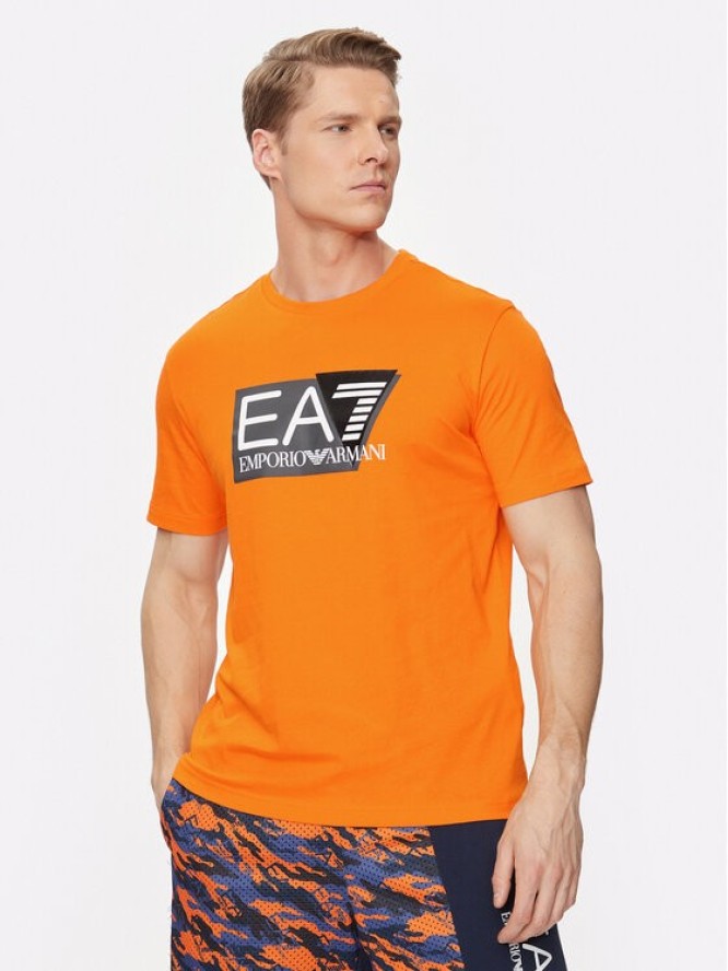 EA7 Emporio Armani T-Shirt 3DPT81 PJM9Z 1666 Pomarańczowy Regular Fit