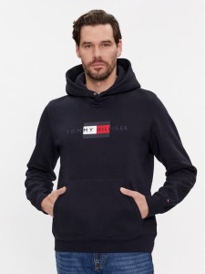 Tommy Hilfiger Bluza Flag Hoody MW0MW37861 Granatowy Regular Fit