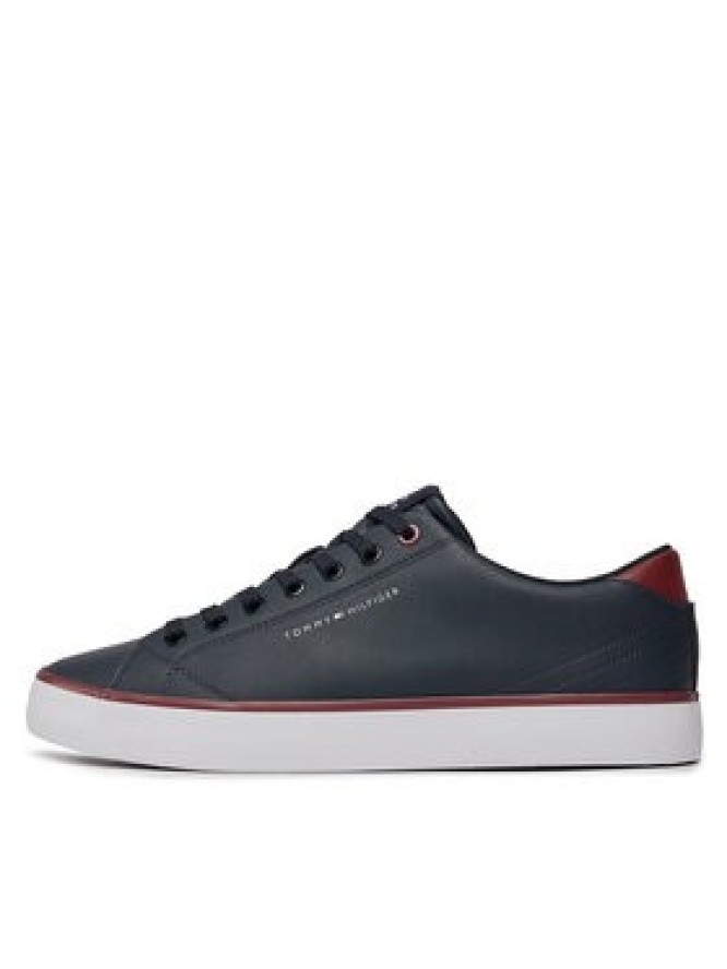 Tommy Hilfiger Sneakersy Th Hi Vulc Core Low Leather FM0FM05041 Granatowy