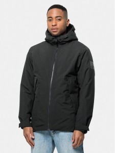 Jack Wolfskin Kurtka zimowa Tempelhof Jkt 1115491 Czarny Regular Fit