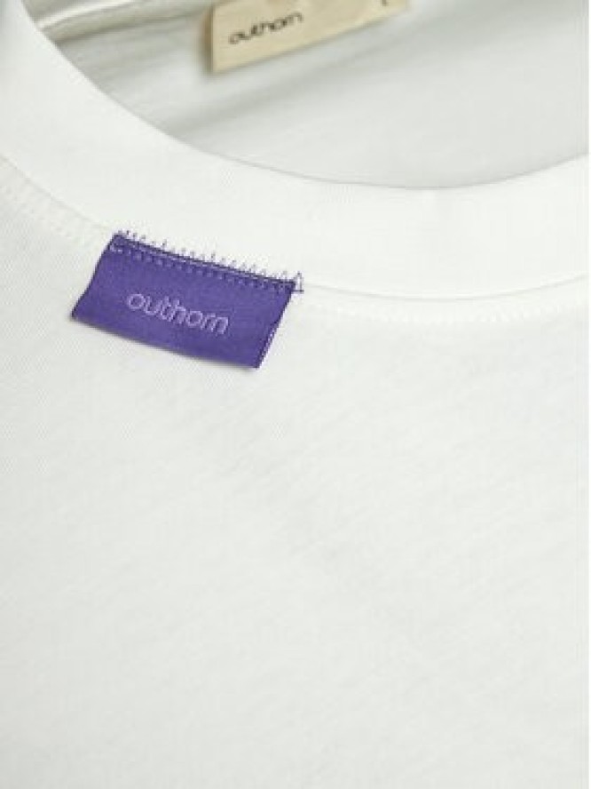 Outhorn T-Shirt OTHAW23TTSHM0855 Biały Regular Fit