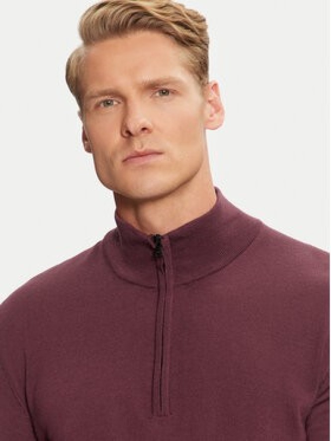 Hugo Sweter San Quirin-M 50474175 Bordowy Regular Fit