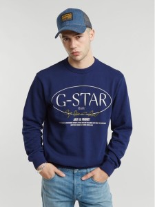 G-Star Raw Bluza Circle D25100-D257 Niebieski Regular Fit