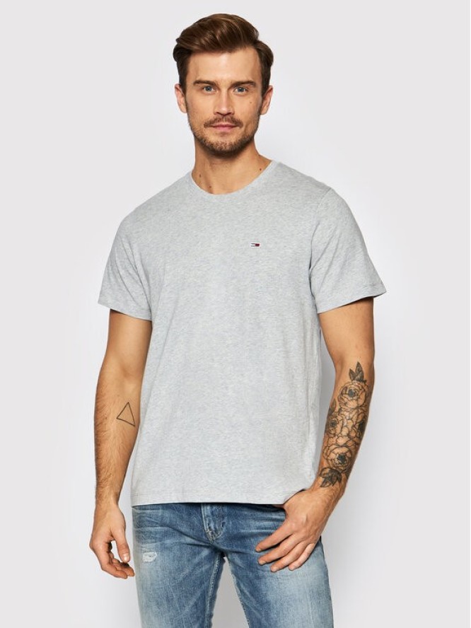 Tommy Jeans T-Shirt Classic DM0DM09598 Szary Regular Fit