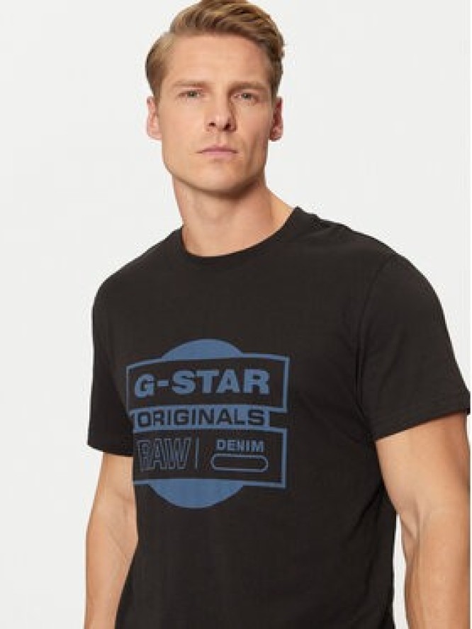 G-Star Raw T-Shirt Originals D25443-8415 Czarny Regular Fit