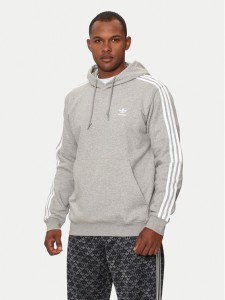 adidas Bluza adicolor Classics 3-Stripes IL2496 Szary Regular Fit