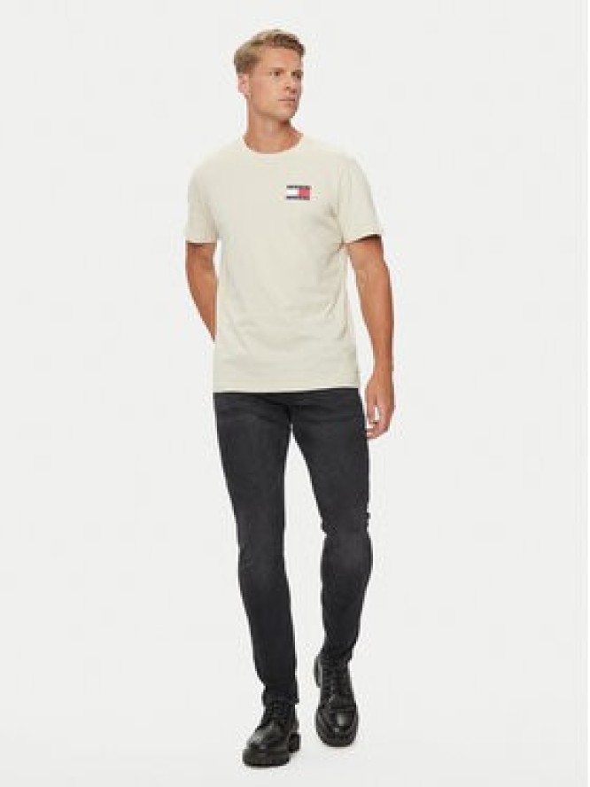 Tommy Jeans T-Shirt Essential DM0DM20740 Beżowy Slim Fit