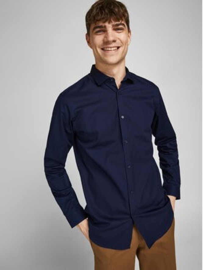 Jack&Jones Koszula 12201905 Granatowy Slim Fit