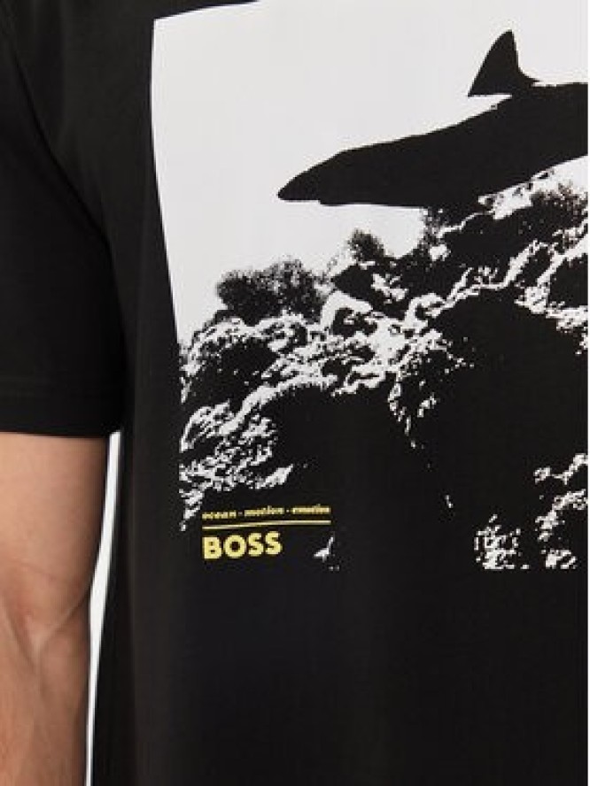Boss T-Shirt Te_Sea_Horse 50515626 Czarny Regular Fit