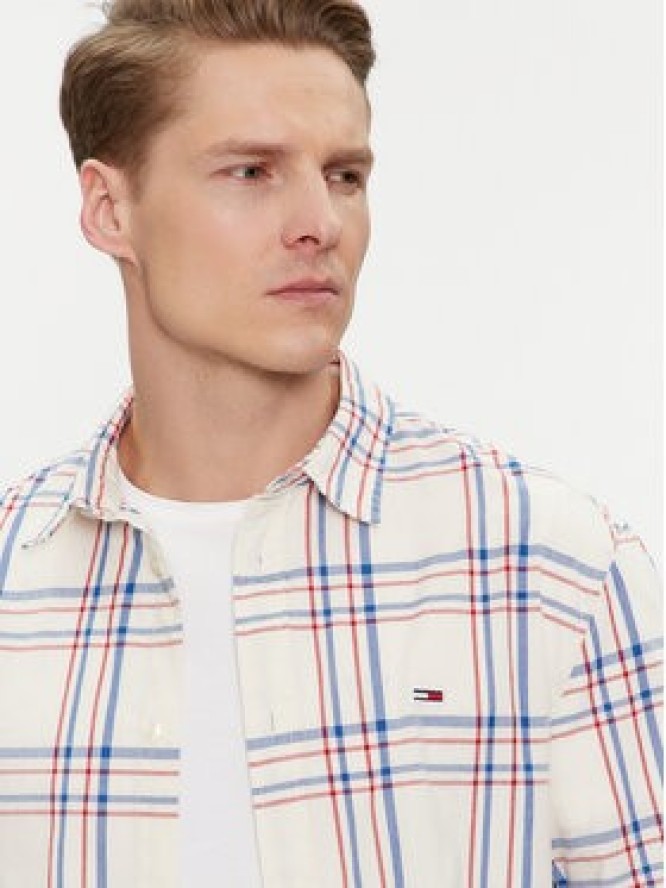 Tommy Jeans Koszula Poplin DM0DM18968 Kolorowy Regular Fit