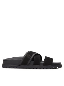 Tommy Hilfiger Klapki Elevated Th Criss Suede Sandal FM0FM05065 Czarny